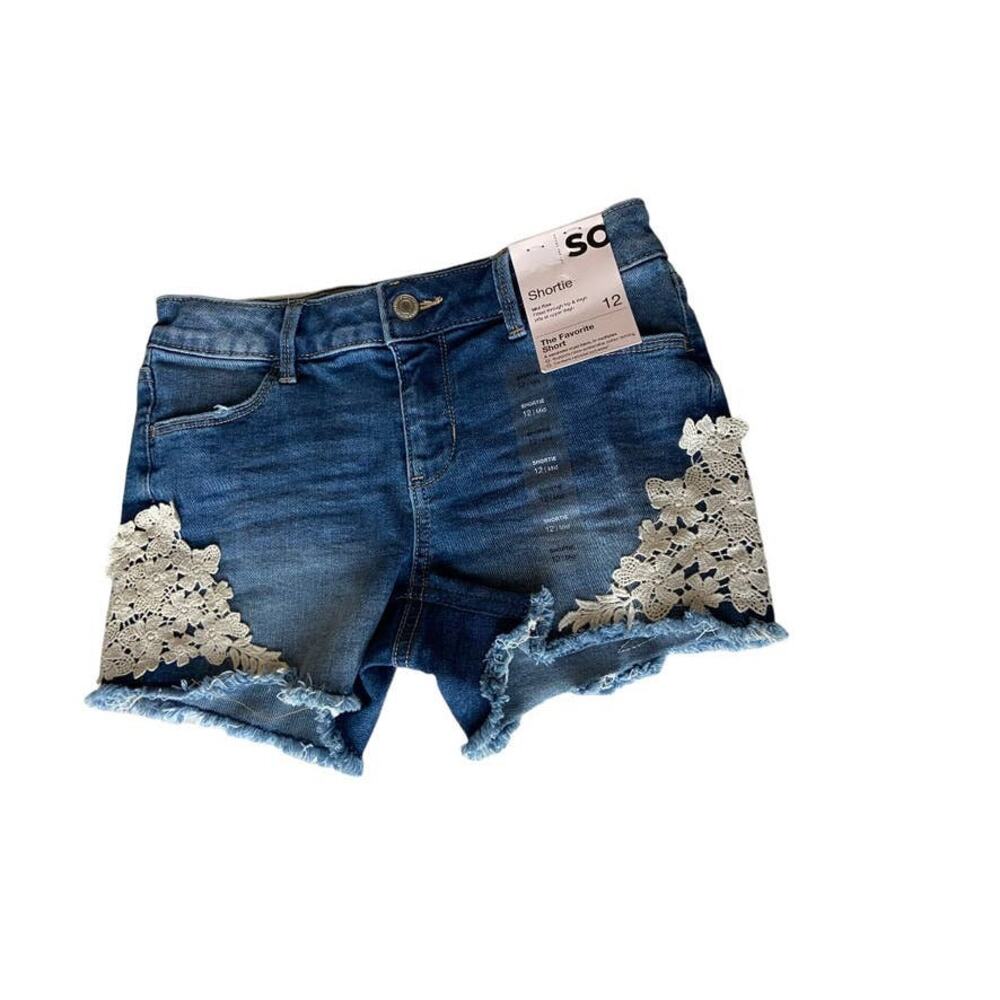 Denim Shorts "Shortie" Blue So Girls  12 ‎ NWT